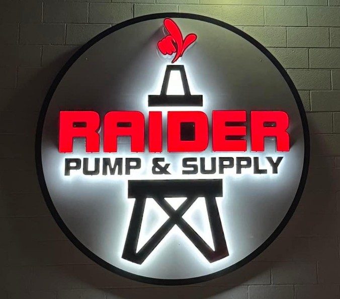 Raider pump sign